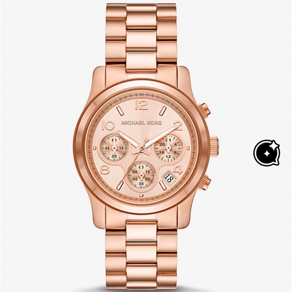 NEW Michael Kors Runway Rose Gold-Tone Watch - Picture 1 of 4
